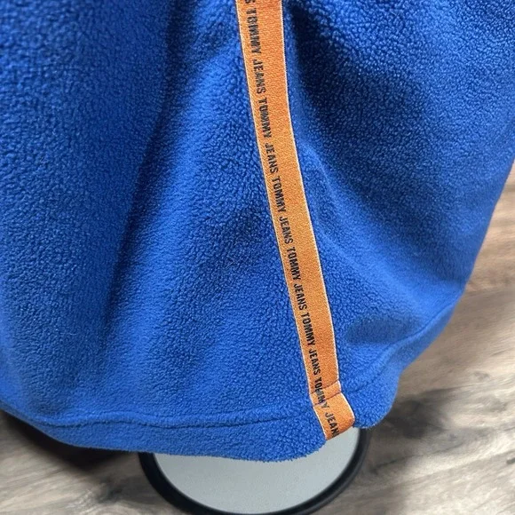 Vintage Tommy Hilfiger Jeans‎ Mens Fleece Pullover Sweatshirt Blue Size Large - Picture 3 of 7